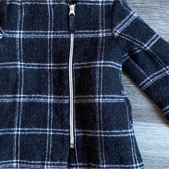 Cherokee Girls Plaid Peacoat Style Coat-Black/White-Size 18M-GUC - Picture 2 of 7